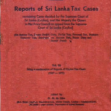 Reports OF Sri Lanka Tax Cases-Vol -III
