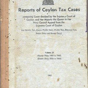 Reports of Ceylon Tax Cases - Volume IIReports of Ceylon Tax Cases - Volume II